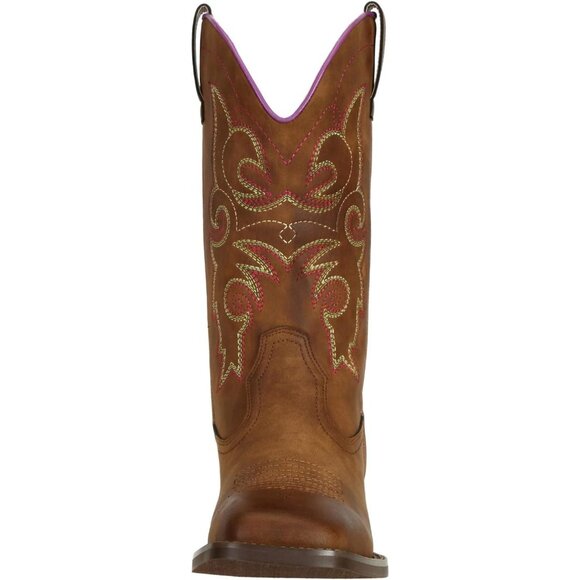 SheSole Womens Brown Ladies Cowgirl Boots Cowboy Mid Calf Square Toe - Picture 2 of 7